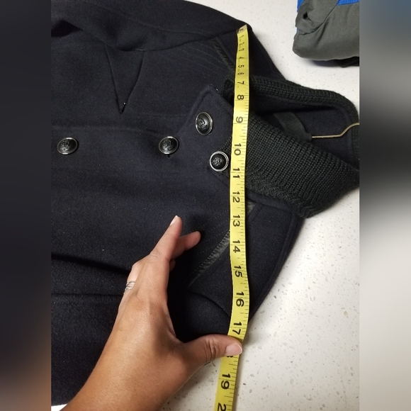 Faboer Womens Sz. 50 Peacoat US Sz. M Black Wool - Picture 4 of 16